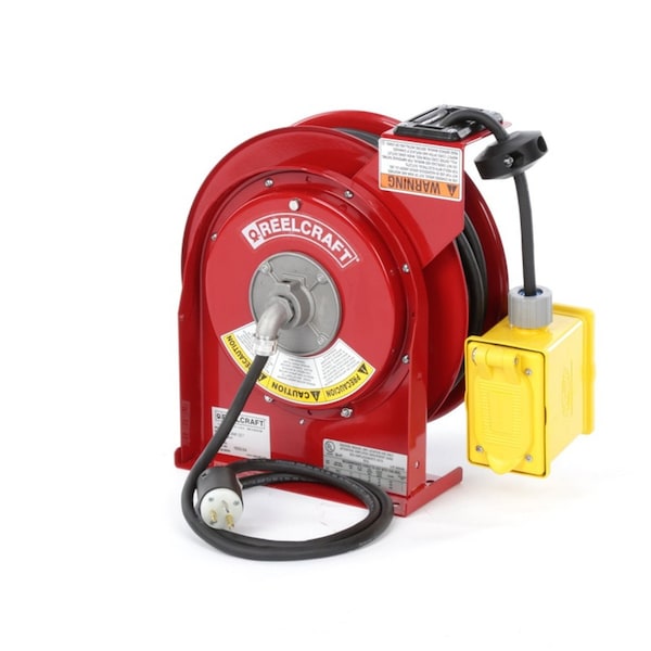 Reelcraft 12/3 x 45 ft. 15A, Duplex Outlet Cord Reels 12 L-4545-123-7-PALLET - main
